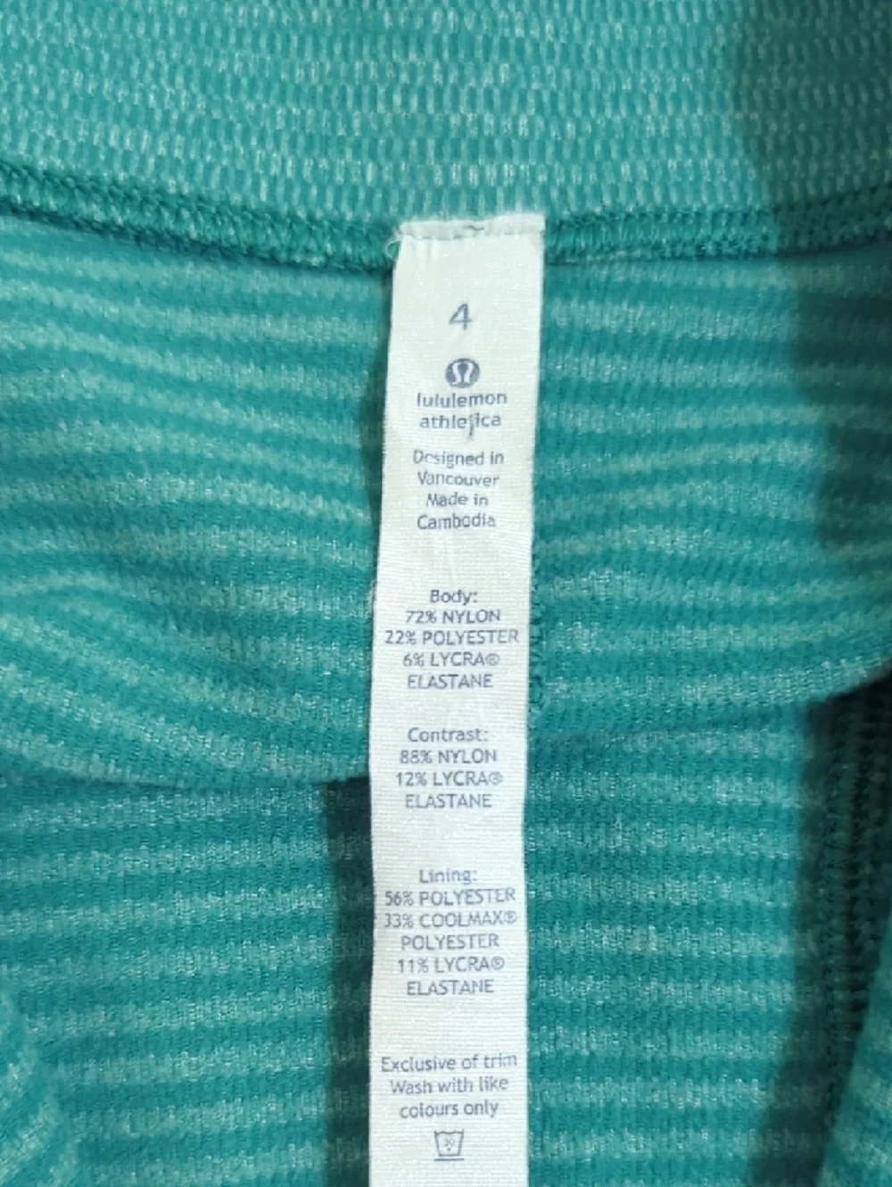 Lululemon Runderful 1/2 Zip, Color Mini Check Pique Hunter Green Size 4